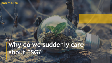 Why do we suddenly care about ESG?