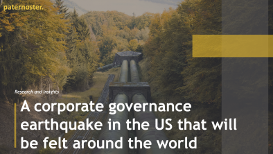 A corporate governance earthquake in the US that will be felt around the world